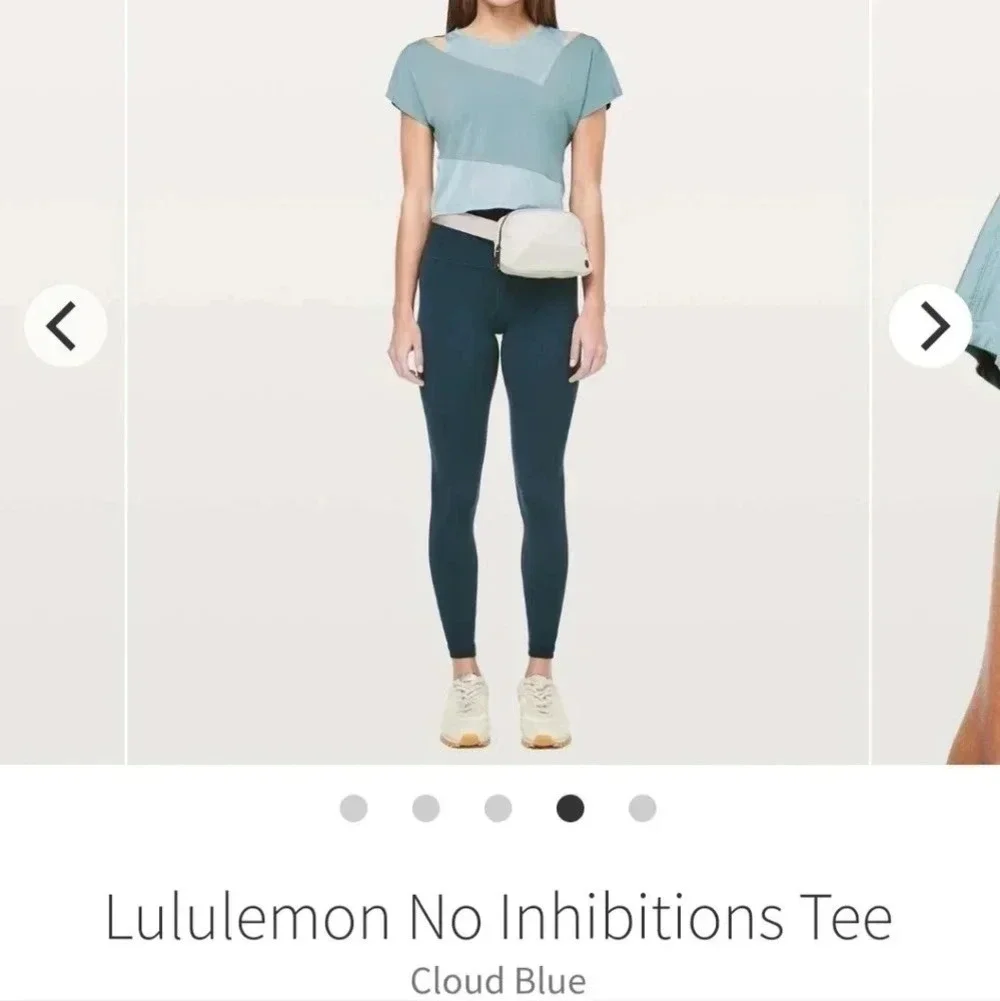 Lulemon no  inhibitions tee green - Picture 3 of 16